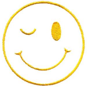 Picture of Winking Smiley Face Machine Embroidery Design