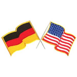 Picture of German American Flags Machine Embroidery Design