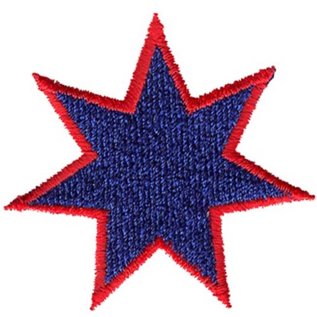Picture of Seven Point Star Machine Embroidery Design