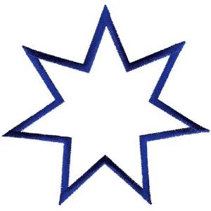 Picture of Seven Pointed Star Machine Embroidery Design