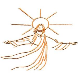 Picture of Jesus Outline Machine Embroidery Design