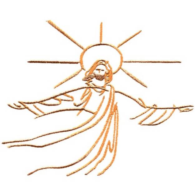 Picture of Jesus Outline Machine Embroidery Design