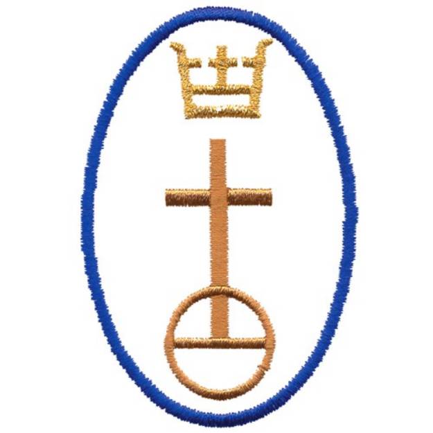 Picture of Cross and Crown Machine Embroidery Design