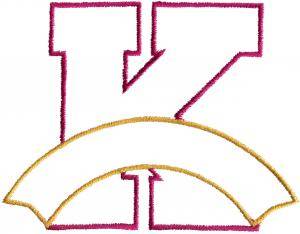Picture of Athletic Banner K Machine Embroidery Design
