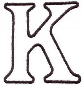Picture of Applique K Machine Embroidery Design