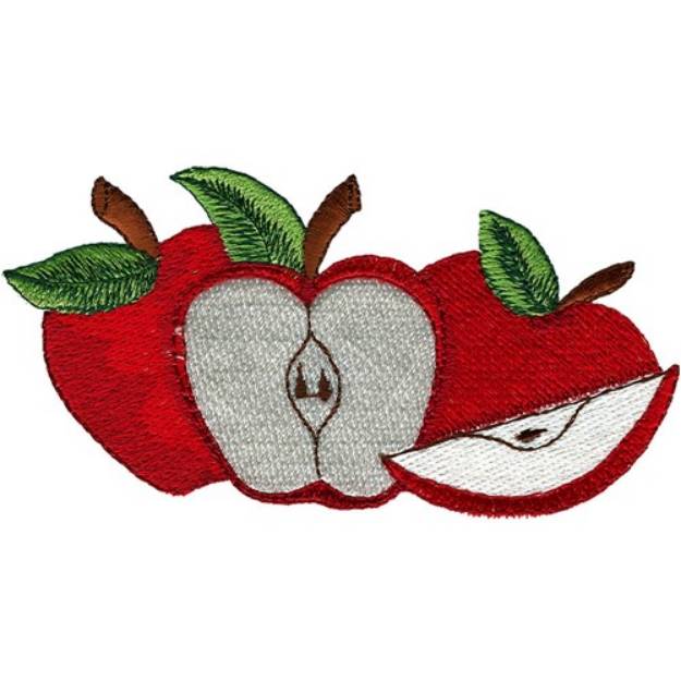 Picture of Red Apples Machine Embroidery Design