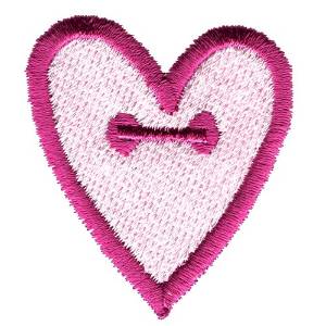 Picture of Heart Button Machine Embroidery Design