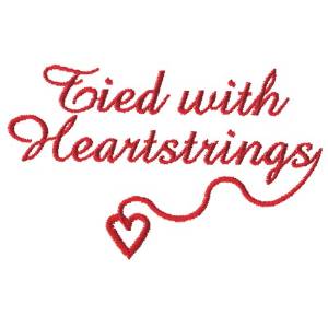 Picture of Tied with Heartstrings Machine Embroidery Design