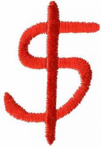 Picture of Kids Dollar Sign Machine Embroidery Design