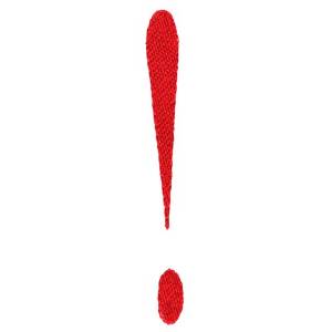 Picture of Exclamation Mark Machine Embroidery Design