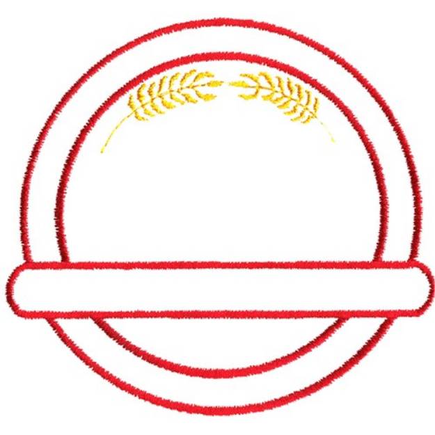 Picture of Wheat Crest Outline Machine Embroidery Design