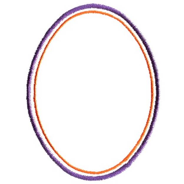 Picture of Double Oval Frame Machine Embroidery Design