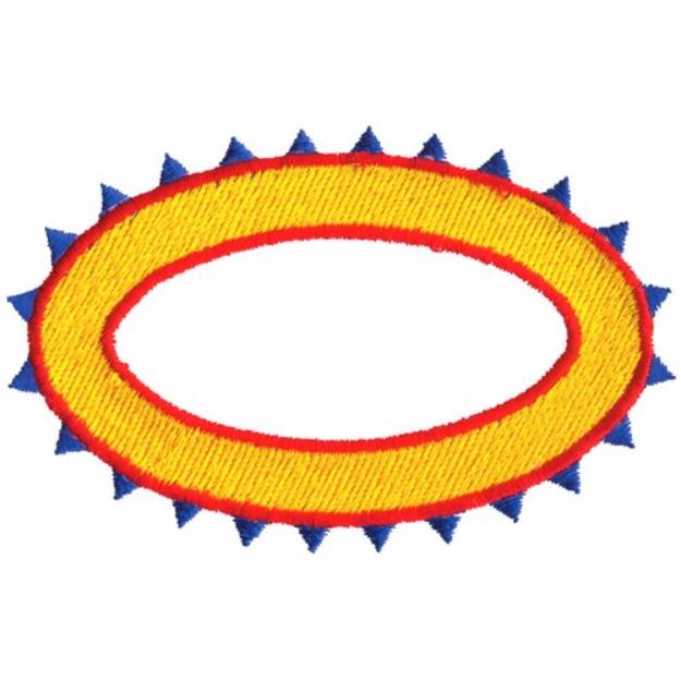 Picture of Sunburst Oval Machine Embroidery Design