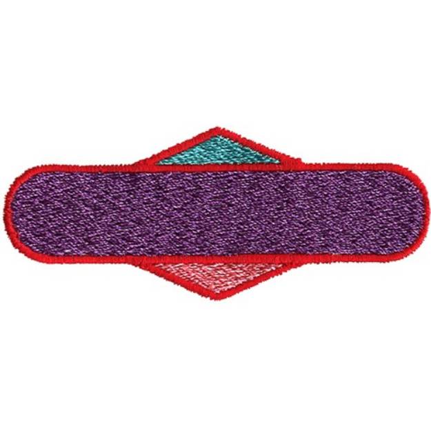 Picture of Rounded Rectangle and Diamond Machine Embroidery Design
