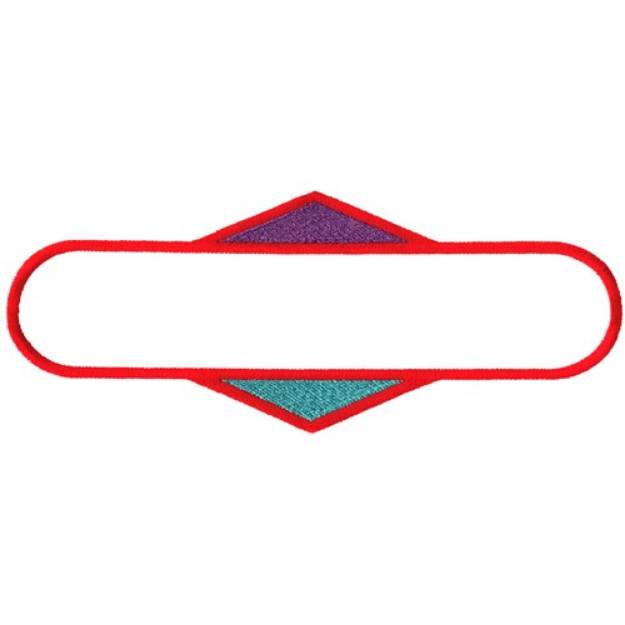 Picture of Rounded Rectangle over Diamond Outline Machine Embroidery Design