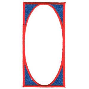 Picture of Inverted Oval Machine Embroidery Design