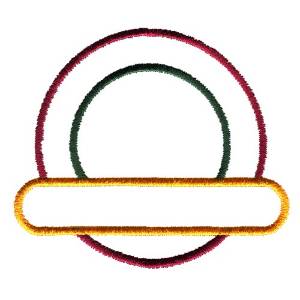 Picture of Circles and Banner Machine Embroidery Design