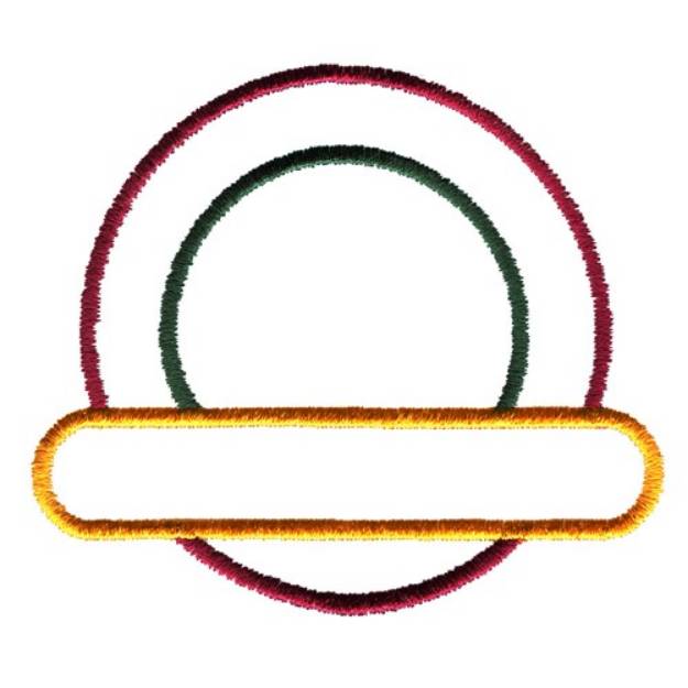 Picture of Circles and Banner Machine Embroidery Design