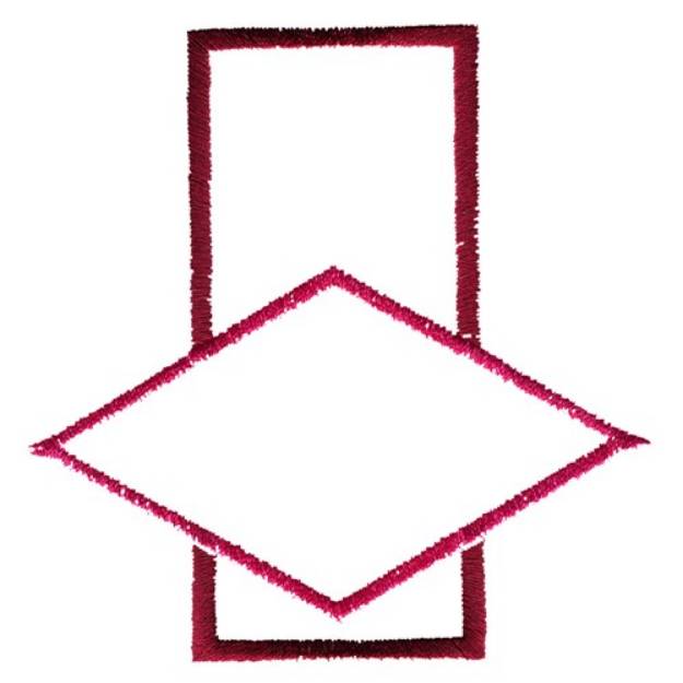 Picture of Rectangle and Diamond Machine Embroidery Design
