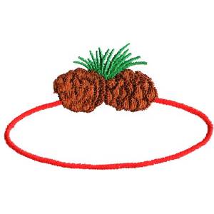 Picture of Pinecones and Oval Machine Embroidery Design