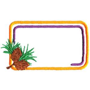 Picture of Pinecones and Rectangle Machine Embroidery Design