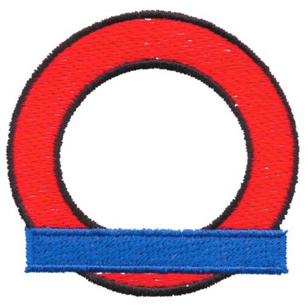 Picture of Filled Circle and Banner Machine Embroidery Design