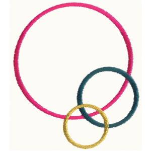 Picture of Three Overlapped Circles Machine Embroidery Design