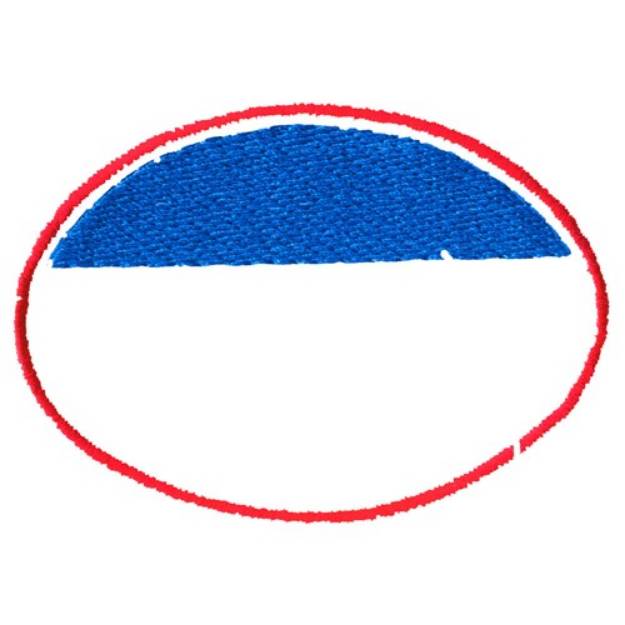 Picture of Half Filled Oval Machine Embroidery Design