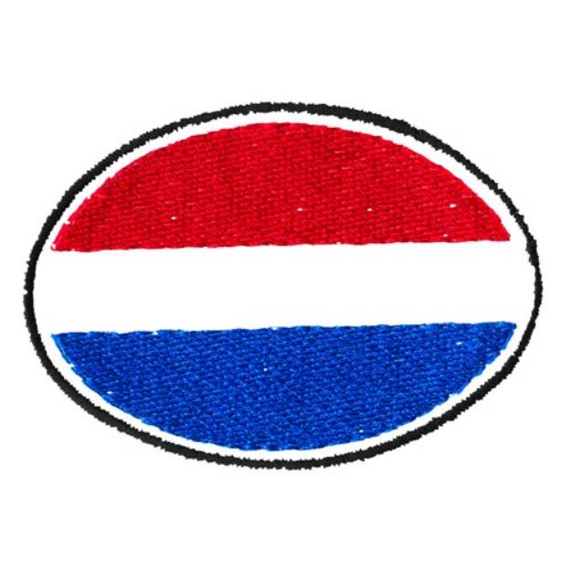Picture of Oval Flag Machine Embroidery Design