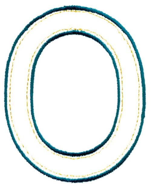 Picture of Double Oval Outline Machine Embroidery Design