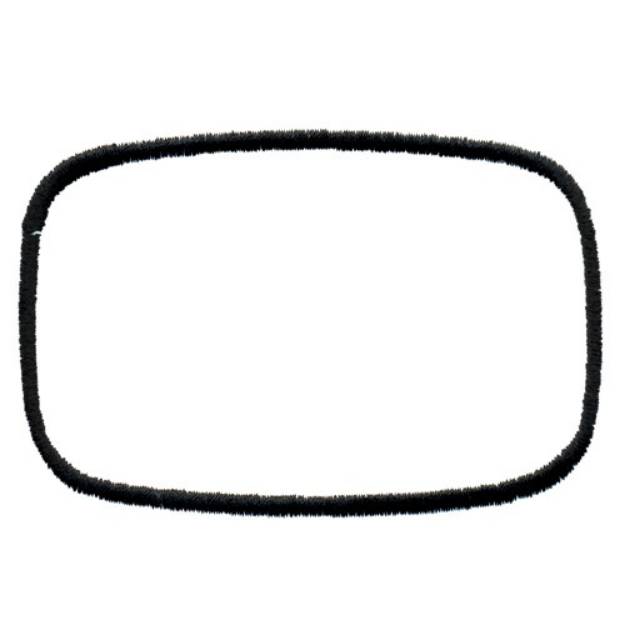 Picture of Rounded Rectangle Outline Machine Embroidery Design