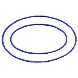 Picture of Double Oval Border Machine Embroidery Design