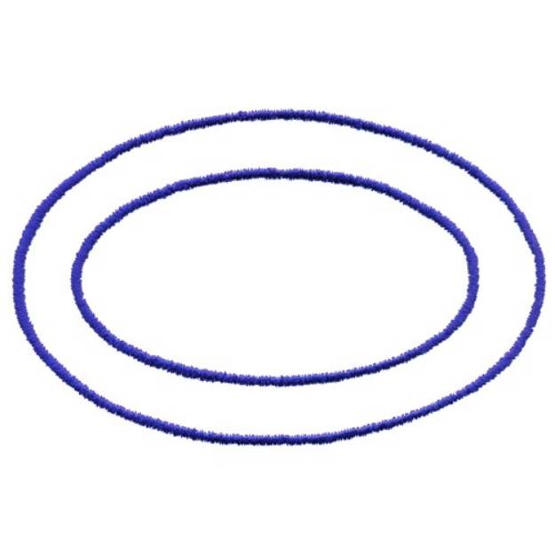 Picture of Double Oval Border Machine Embroidery Design