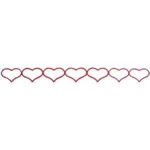 Picture of Hearts Border Outline Machine Embroidery Design