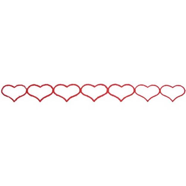 Picture of Hearts Border Outline Machine Embroidery Design