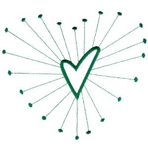 Picture of Funky Heart Outline Machine Embroidery Design