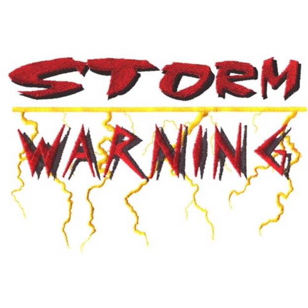 Picture of Storm Warning Machine Embroidery Design