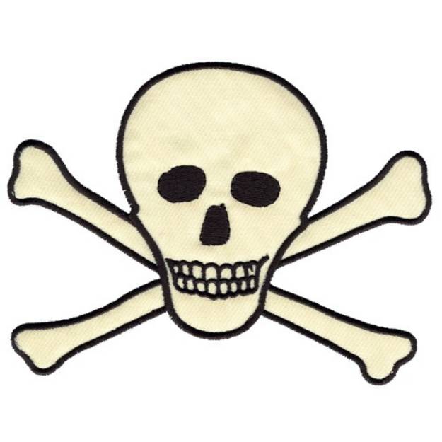 Picture of Skull and Crossbones Machine Embroidery Design