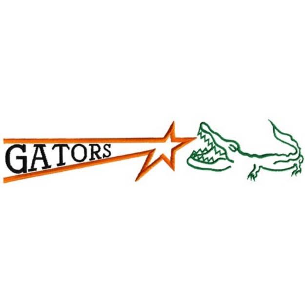 Picture of Gators Cap Wrap Machine Embroidery Design