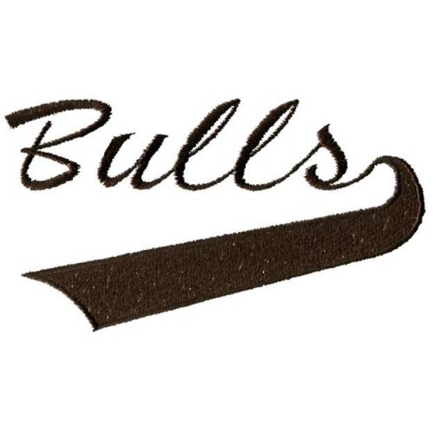 Picture of Bulls Lettering Machine Embroidery Design