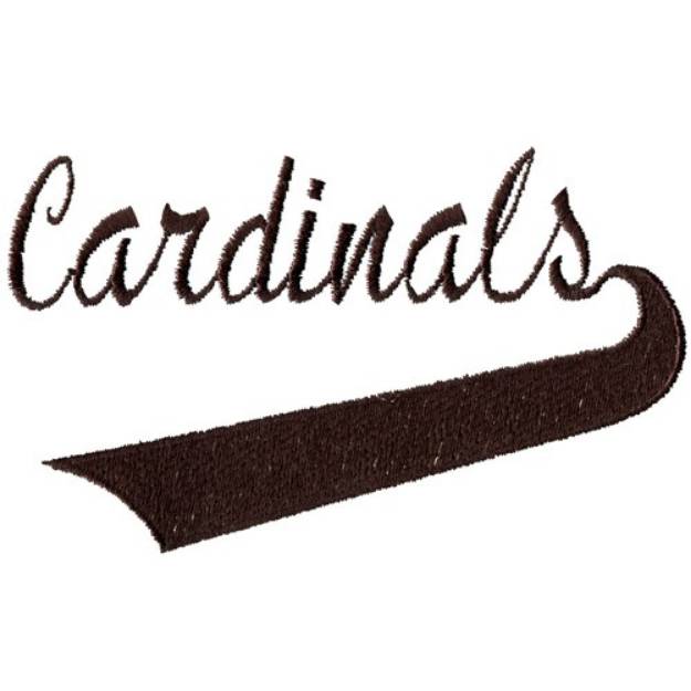 Picture of Cardinals Lettering Machine Embroidery Design