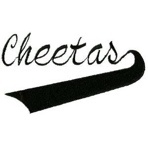 Picture of Cheetas Lettering Machine Embroidery Design