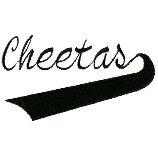 Picture of Cheetas Lettering Machine Embroidery Design