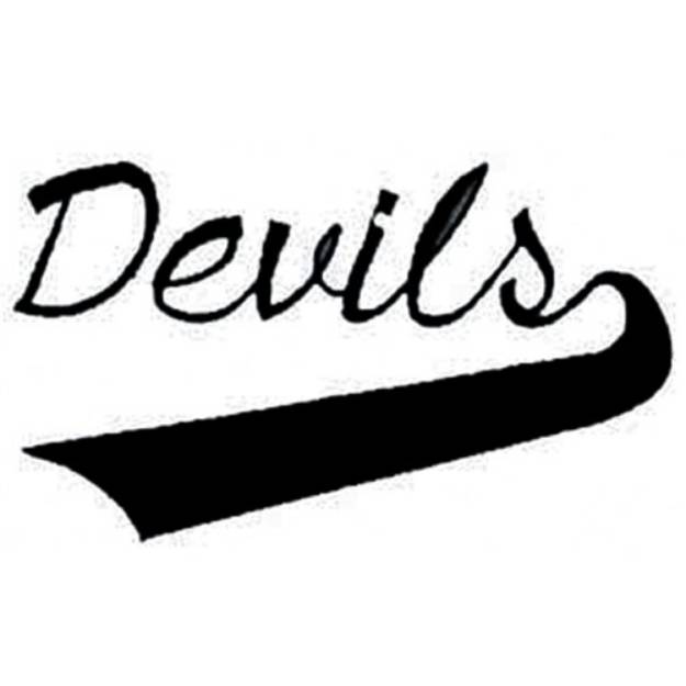 Picture of Devils Lettering Machine Embroidery Design