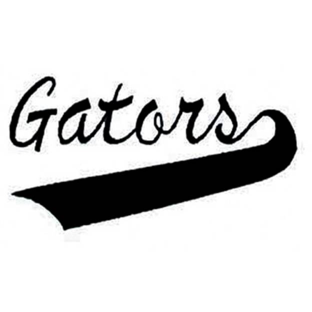 Picture of Gators Lettering Machine Embroidery Design