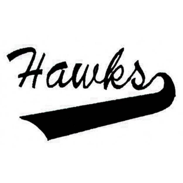 Picture of Hawks Lettering Machine Embroidery Design