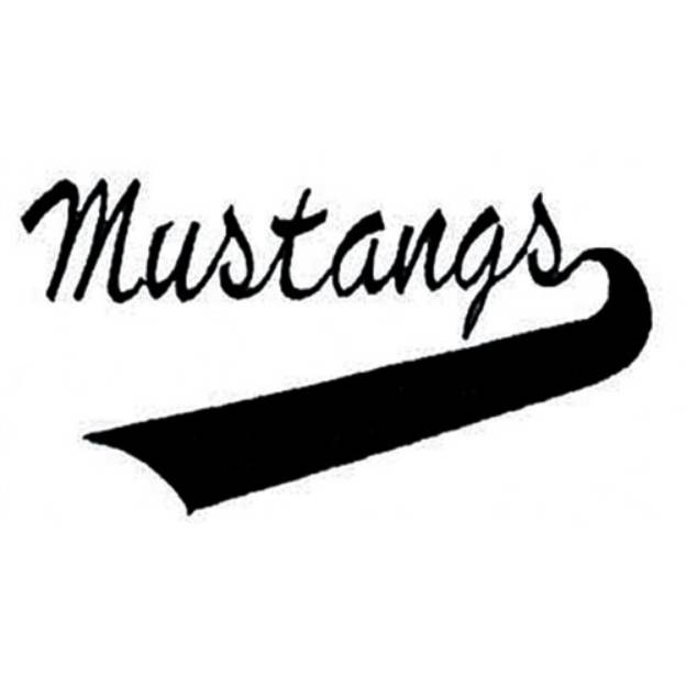 Picture of Mustangs Lettering Machine Embroidery Design