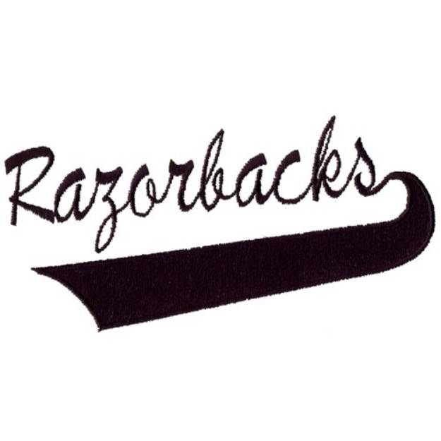 Picture of Razorbacks Lettering Machine Embroidery Design