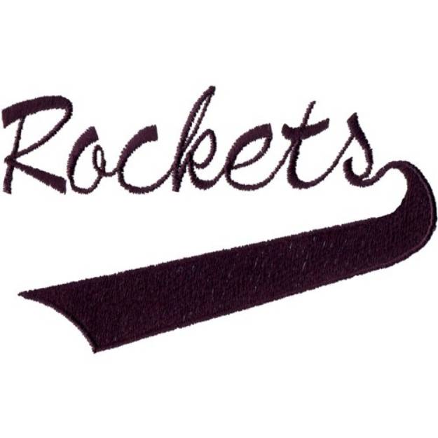 Picture of Rockets Lettering Machine Embroidery Design