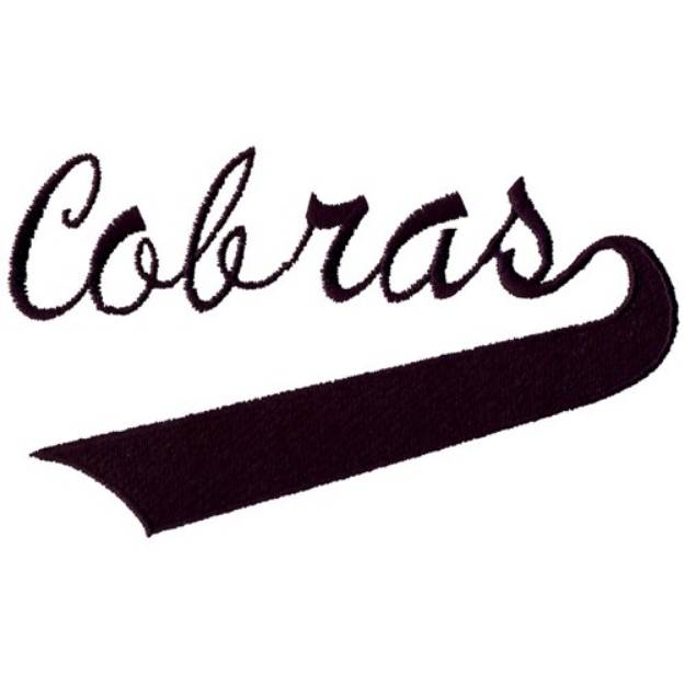 Picture of Cobras Lettering Machine Embroidery Design